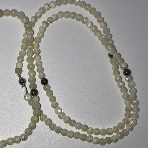 16 1/2" Mother Of Pearl Necklace With Matching Bracelet